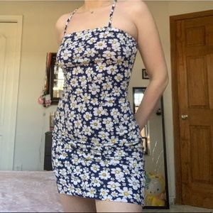 **MUST GO** Blue Floral Mini Bodycon Dress